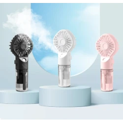 Mini Ventilator portabil 2 in 1 cu umidificator 4 trepte de viteza baterie 1200mAh reincarcabil USB