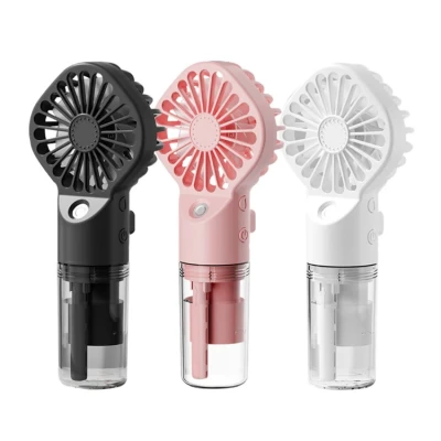 Mini Ventilator portabil 2 in 1 cu umidificator 4 trepte de viteza baterie 1200mAh reincarcabil USB