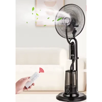 Ventilator cu umidificator 75W cu 3 viteze diametru 43 cm rezervor apa 3.2 litri oscilatie timer ultrasunete