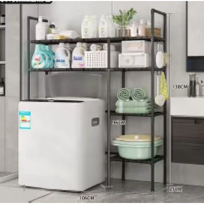 Raft de depozitare pentru masina de spalat si toaleta multifunctional cu 5 straturi 138x106x25