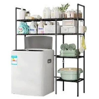 Raft de depozitare pentru masina de spalat si toaleta multifunctional cu 5 straturi 138x106x25