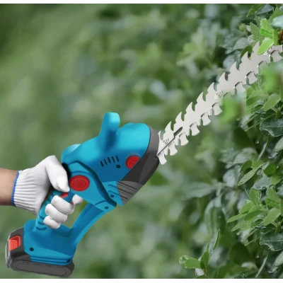 Foarfeca electrica 2 in 1 pentru gradina cu 2 acumulatori de 36V pentru tuns iarba gard viu sau arbusti
