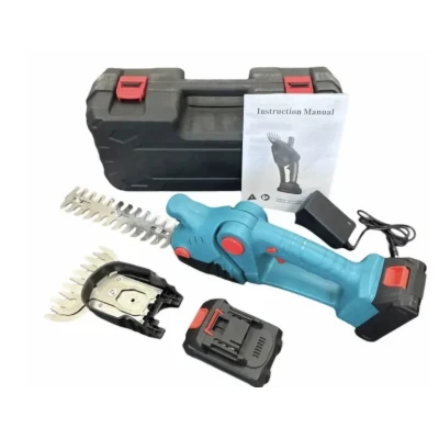 Foarfeca electrica 2 in 1 pentru gradina cu 2 acumulatori de 36V pentru tuns iarba gard viu sau arbusti