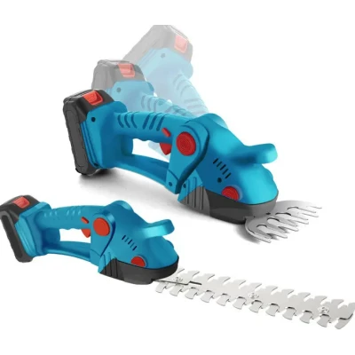 Foarfeca electrica 2 in 1 pentru gradina cu 2 acumulatori de 36V pentru tuns iarba gard viu sau arbusti