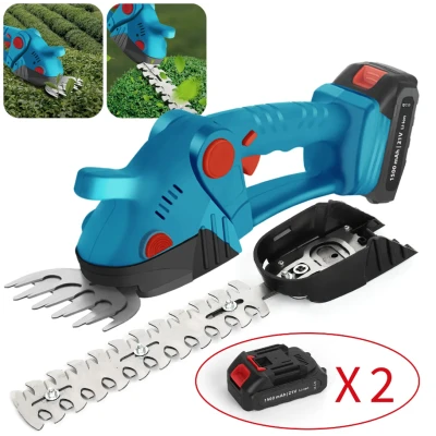 Foarfeca electrica 2 in 1 pentru gradina cu 2 acumulatori de 36V pentru tuns iarba gard viu sau arbusti