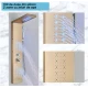 Panel dus iluminare Led 5 functii Cascada Ploaie tropicala dus de mana otel inoxidabil Auriu lucios Aurora