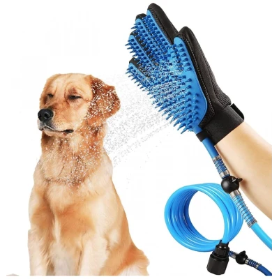 Set Manusa cu furtun pentru spalare si masaj animale
