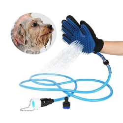 Set Manusa cu furtun pentru spalare si masaj animale