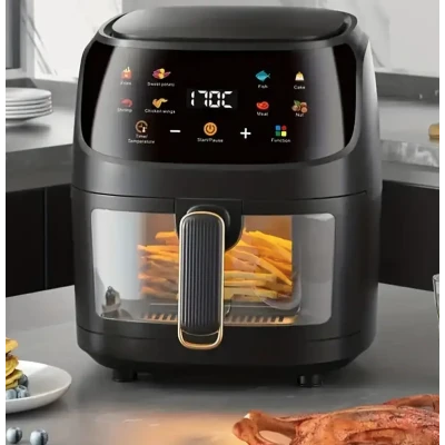 Friteuza cu aer cald tip Air Fryer capacitate mare 8 litri putere 2400W afisaj digital