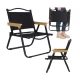 Set 2 scaune metalice plabile pentru gradina camping sau plaja negre