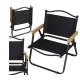 Set 2 scaune metalice plabile pentru gradina camping sau plaja negre