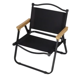 Set 2 scaune metalice plabile pentru gradina camping sau plaja negre