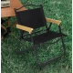 Set 2 scaune metalice plabile pentru gradina camping sau plaja negre