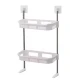 Raft de baie pentru depozitare multifunctional din metal si plastic cu 2 polite dimensiuni 58 x30cm