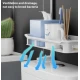 Raft de baie pentru depozitare multifunctional din metal si plastic cu 2 polite dimensiuni 58 x30cm