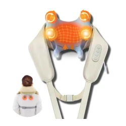 Aparat masaj cervical pentru relaxare musculara care Imita masajul uman functie incalzire