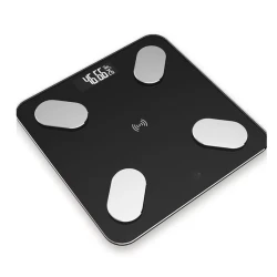 Cantar corporal inteligent Bluetooth capacitate maxima 180kg NEGRU