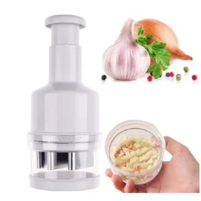 Tocator de legume ceapa usturoi cu apasare lama din Inox Alb