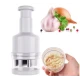 Tocator de legume ceapa usturoi cu apasare lama din Inox Alb