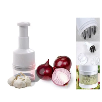Tocator de legume ceapa usturoi cu apasare lama din Inox Alb