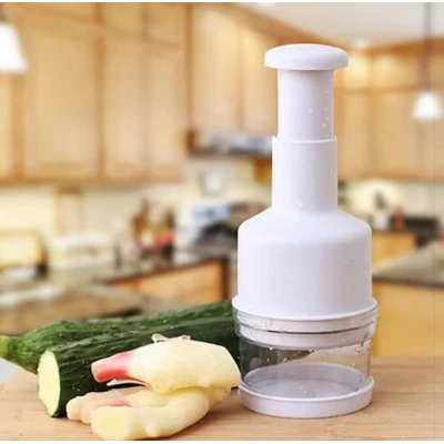 Tocator de legume ceapa usturoi cu apasare lama din Inox Alb