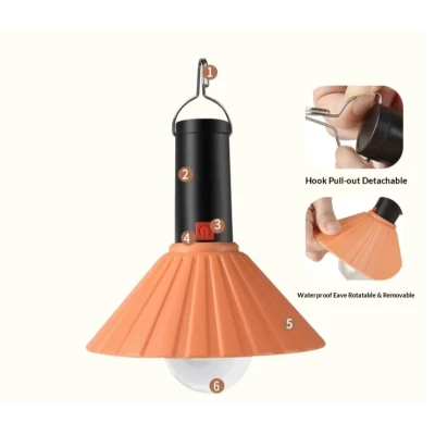 Lampa de camping suspendata pentru exterior multifunctionala reincarcabila bec incandescent