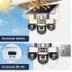 Camera de supraveghere tripla cu panou solar SIM 4G 18MP Full HD 3 zone supravegheate simultan Vedere nocturna
