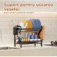 Scurgator de vase cu tava de scurgere suport tacamuri si pahare 53 x 24.5 x 36 cm