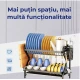 Scurgator de vase cu tava de scurgere suport tacamuri si pahare 53 x 24.5 x 36 cm