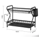 Scurgator de vase cu tava de scurgere suport tacamuri si pahare 53 x 24.5 x 36 cm