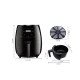Friteuza cu aer cald Air Fryer 2400W capacitate 6L  afisaj digital LCD Touch control