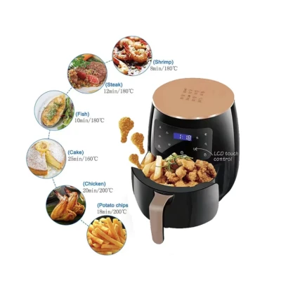 Friteuza cu aer cald Air Fryer 2400W capacitate 6L  afisaj digital LCD Touch control