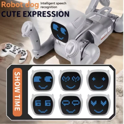 Robot Dog inteligent 01 tip Jucarie Interactiva cu control si recunoastere Vocala
