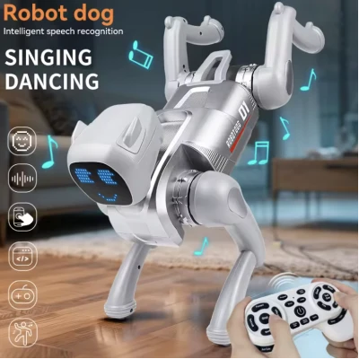 Robot Dog inteligent 01 tip Jucarie Interactiva cu control si recunoastere Vocala