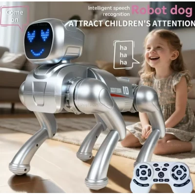 Robot Dog inteligent 01 tip Jucarie Interactiva cu control si recunoastere Vocala
