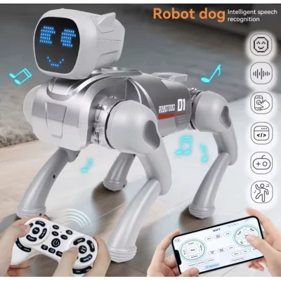 Robot Dog inteligent 01 tip Jucarie Interactiva cu control si recunoastere Vocala