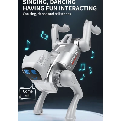 Robot Dog inteligent 01 tip Jucarie Interactiva cu control si recunoastere Vocala
