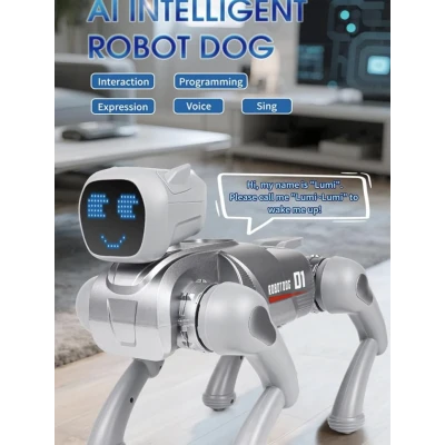 Robot Dog inteligent 01 tip Jucarie Interactiva cu control si recunoastere Vocala