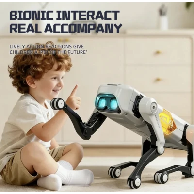 Jucarie tip ROBOT DOG Avansat RC Robot Inteligent cu AI Programare si Control Vocal atlas