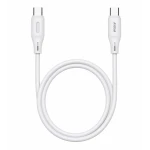 Cablu USB C la USB C incarcare rapida si transfer date Q SJ61C design premium Alb