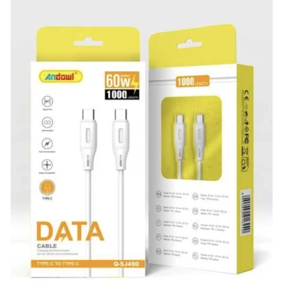 Cablu de date/incarcare tip C la tip C putere 60W lungime 1metru Q SJ49D