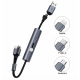 Cablu de incarcare si transfer de date Andowl 6 in 1 cu cablu Micro iOS TypeC incorporat Q SJ11
