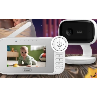 Baby Monitor Video 4.5 inch Q A009 Andowl Camera Supraveghere Bebelusi cu ecran HD si functii smart