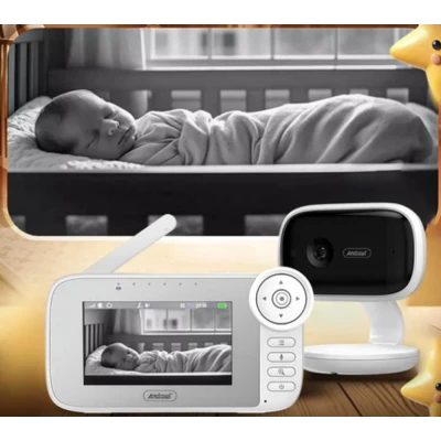 Baby Monitor Video 4.5 inch Q A009 Andowl Camera Supraveghere Bebelusi cu ecran HD si functii smart