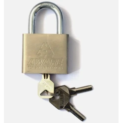 Lacat de securitate AWARE 70 mm din otel calit cu 3 chei protectie maxima