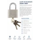 Lacat de securitate AWARE 70 mm din otel calit cu 3 chei protectie maxima