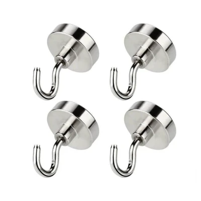 Set 4 carlige magnetice HORUSDY 35 mm 8 lbs suport metalic cu prindere puternica