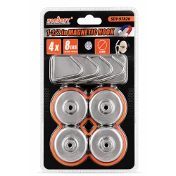 Set 4 carlige magnetice HORUSDY 35 mm 8 lbs suport metalic cu prindere puternica