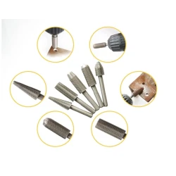 Set 5 pile rotative aliaj de otel 6 mm pentru lemn si plastic