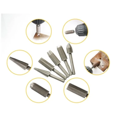 Set 5 pile rotative aliaj de otel 6 mm pentru lemn si plastic